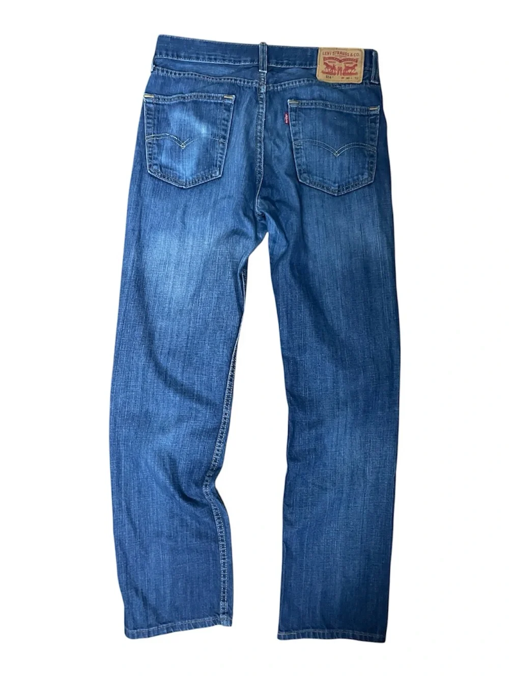 Levi’s 514 Straight Fit Jeans Men’s W30 L32 Med Wash 100% Cotton WaterLess-Work